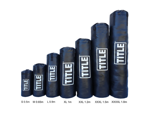 Title Punching Bag: Black with Large Logo